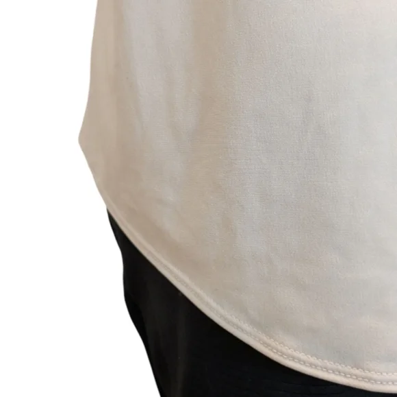 Express Cream Dressy Long Hem Double Lined Sleeveless Tank Top Women's Large NWT - Picture 6 of 16